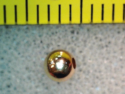 finding, bead 3mm, goldfilled